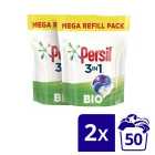 Persil 3 in 1 Laundry Washing Capsules Bio 100 Wash 2 x 50 per pack