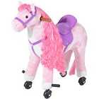 Jouet Kids Plush Ride On Walking Horse with 50cm Seat Height & Sound - Pink