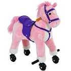 Jouet Kids Plush Ride On Walking Horse with 40cm Seat Height & Sound - Pink