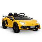 Reiten Kids Lamborghini SVJ 12V Electric Ride-On Car with Lights, Music & Remote - Yellow