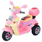 Reiten Kids Electric Ride On Motorbike Tricycle 6V Battery Power - Pink