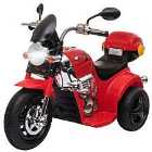 Reiten Kids Electric Motorbike Ride On Trike 6V with Lights, Music, Horn & Storage - Red