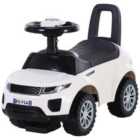 Reiten 3-in-1 Ride On Car Walker/Push-Along/Slider with Horn, Steering Wheel & Under Seat Storage - White