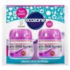 Ecozone Forever Flush Twin Pack up to 2000 Flushes Toilet Block - Purple 2 per pack