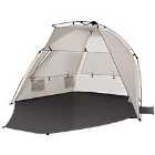 Outsunny Pop-Up Beach Tent Shelter - Cream