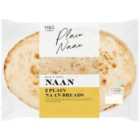 M&S Bake & Serve 2 Plain Naan Breads 380g