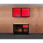 Hilka 3-Piece Garage Storage Solution - Red & Black