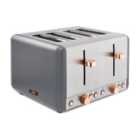 Tower T20051RGG Cavaletto 1800W 4 Slice Toaster - Grey and Rose Gold