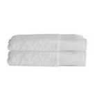 Allure Pair of Marlborough Bamboo Bath Towels - White