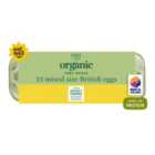 M&S Organic British 12 Free Range Mixed Size Eggs 12 per pack