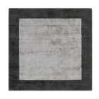 Asiatic Blade Rug, 200 x 200cm – Charcoal/Silver