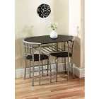 Gablemere Compact Dining Set - Black/Silver