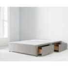 4ft 6 Two Drawer Side Access Divan Bed Base Grey