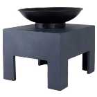Charles Bentley Metal Outdoor Fire Pit with Square Stand