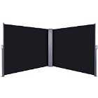 Outsunny 6 x 1.8m Retractable Double Side Awning - Black