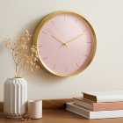 Aluminium Pink Silent Wall Clock