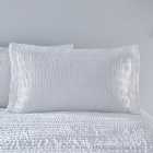 Aria Seersucker White 100% Cotton Oxford Pillowcase