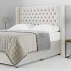 Reinforced Divan Bed Base Ivory Velvet