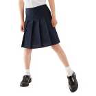 M&S 2pk Girls Navy School Skirts, 4-14 Years