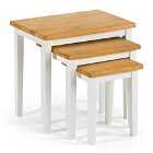 Cleo Nest Of Tables White / Natural Oak