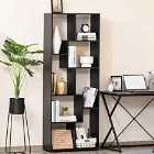 HOMCOM 178cm Eight Shelf Bookcase Shelving Unit Black