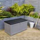 Charles Bentley 270L Outdoor Plastic Storage Box - Grey & Black