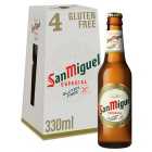 San Miguel Gluten Free Lager Beer Bottles 4 x 330ml