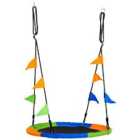 Outsunny Round Multicoloured Saucer Swing
