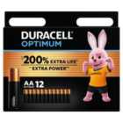 Duracell Optimum AA Alkaline Batteries LR6 12 per pack
