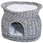 PawHut Willow Two Tier Pet Bed - Grey