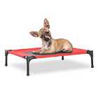 PawHut Small Raised Portable Dog Bed with Carry Bag - Red