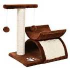 PawHut Cat Tree with Rotating Pole - Brown