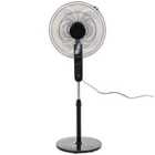 HOMCOM Free-Standing Oscillating Timer Fan with Remote - Black