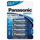 Panasonic Evolta AA Batteries Alkaline 4 per pack