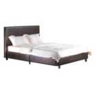 Fusion PU Faux Leather King Bed Brown
