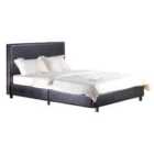 Fusion PU Faux Leather King Bed Black