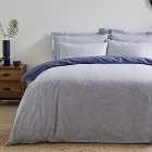 Enzo Chambray Blue 100% Cotton Duvet Cover and Pillowcase Set
