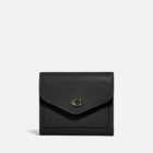 Coach Crossgrain Leather Small Wallet - Black