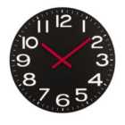 Premier Housewares Contemporary MDF Wall Clock - Black