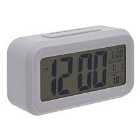 Premier Housewares LCD Digital Alarm Clock - Grey