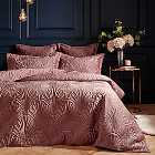 Paoletti Palmeria Blush Embroidered Reversible Duvet Cover and Pillowcase Set