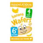 Kiddylicious Banana Mini Wafers Baby Snacks 4 x 4g