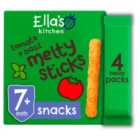 Ella's Kitchen Tomato and Basil Melty Sticks Multipack Baby Snack 7+ Months 4 x 6g