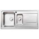 Abode Ixis 1.5 Bowl Kitchen Sink - Stainless Steel