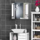 HOMCOM Wall Mounted Stainless Steel Bathroom Cabinet With Double Mirror Door