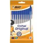 BIC Cristal Original Ballpoint Pens Blue Pouch of 10 10 per pack