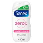 Sanex Zero% Hypoallergenic Sensitive Shower Gel 450ml