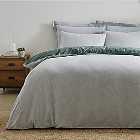 Enzo Chambray Forest Green 100% Cotton Duvet Cover and Pillowcase Set
