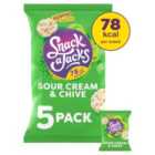 Snack a Jacks Sour Cream & Chive Multipack Rice Cakes Crisps 5 x 19g