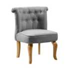 Penryn Fabric Accent Chairs Pair Grey